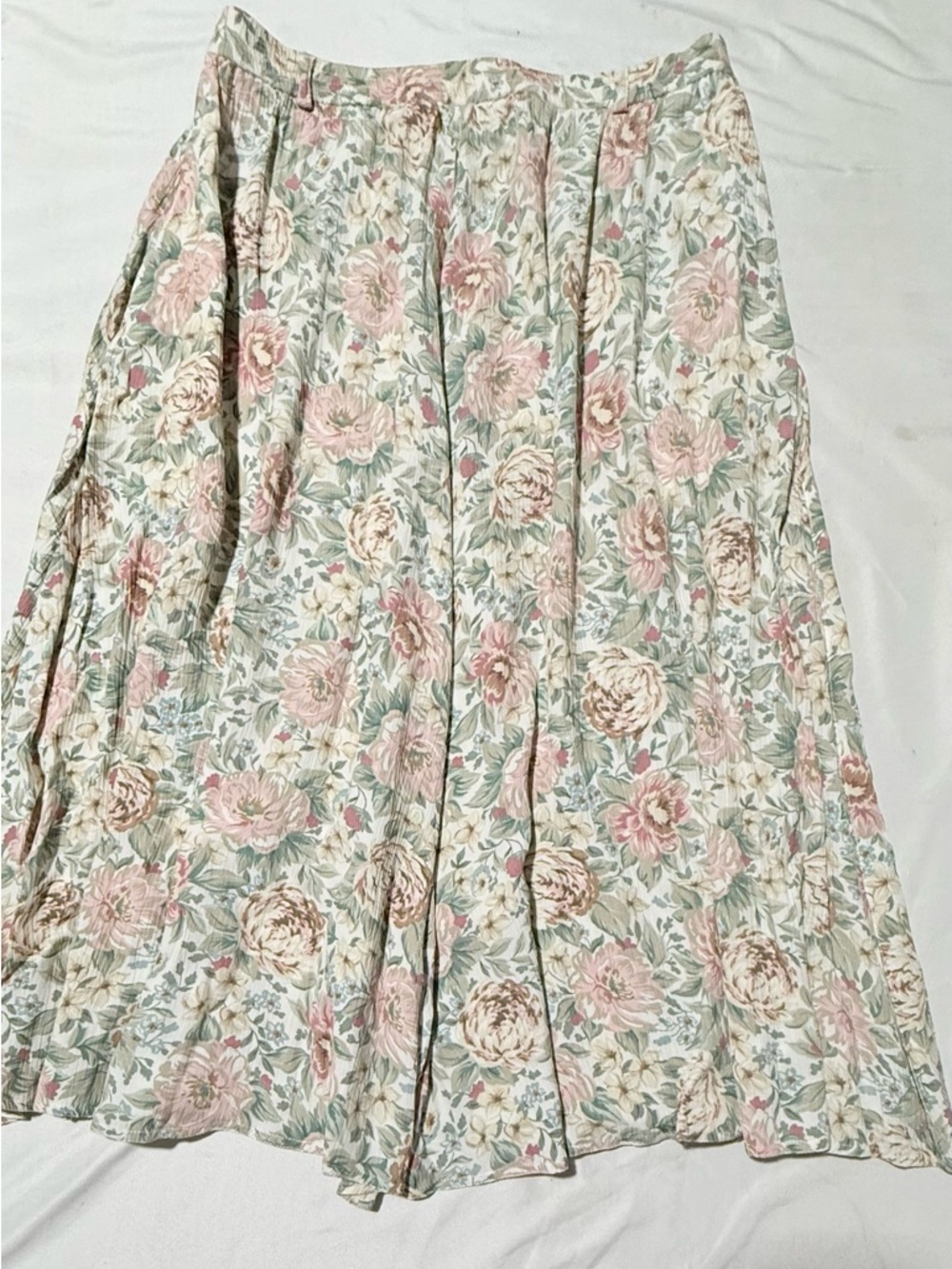 VTG Lizsport Pull On elastic Waist Maxi Skirt with Pockets Women’s Medium Petite